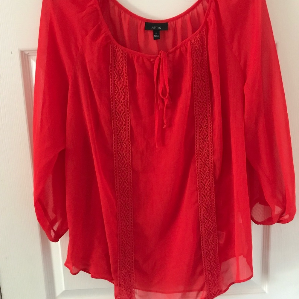 Apt 9 Orange Red Blouse